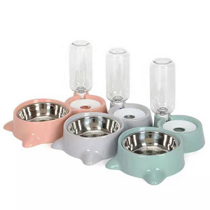 Cat Dog Food Drinking Water Dispenser Pet Feeder Dog Cat Food Water Bowl Pet Feeder