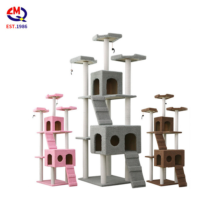 Factory Wholesale Top Pet Furniture House Products luxury big tall cat tree cat play tree modern cheap climbing cat tree