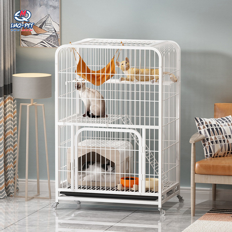 Cat Villa Large Pet House Wire Condo Cage Multiple Colors Big Space Cat Villa House Stainless Steel Cat Cage