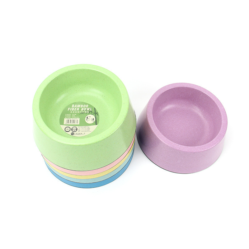 Bamboo fiber pet cat and dog bowl wholesale can be customized multi-color water bowl and food basin Pet Feeding Bowls