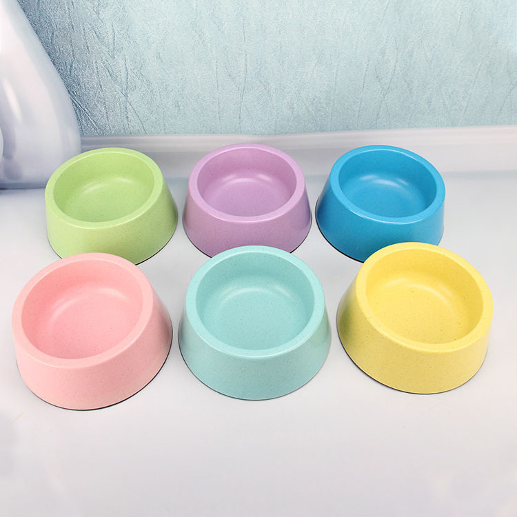 Bamboo fiber pet cat and dog bowl wholesale can be customized multi-color water bowl and food basin Pet Feeding Bowls