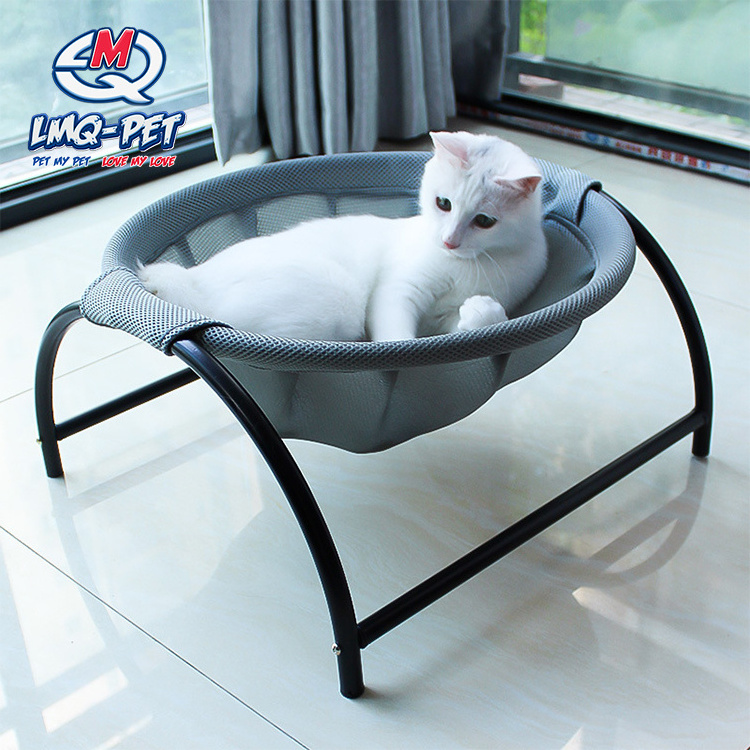 Breathable Mesh Detachable Washable Pet Hammock Cat Sleeping Bed Elevated Free-Standing Large Pet Bed Pet Hammock Bed