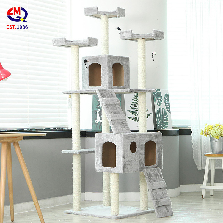 Factory Wholesale Top Pet Furniture House Products luxury big tall cat tree cat play tree modern cheap climbing cat tree