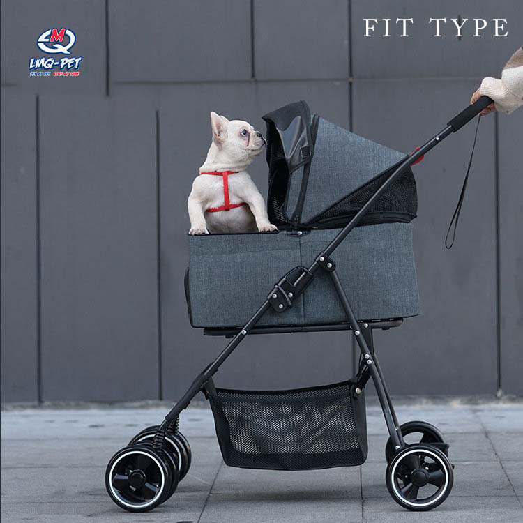 Portable Pet Stroller Cart Folding Dog Carrier  Outdoor Detachable Travel Carrier Carriage Pet Trolleys