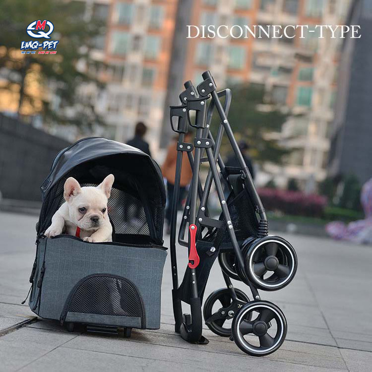 Portable Pet Stroller Cart Folding Dog Carrier  Outdoor Detachable Travel Carrier Carriage Pet Trolleys