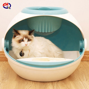 Pet Supplies Cleaning Products Plastic Closed Large Cat Toilet Cat Litter Mat  Litter Box