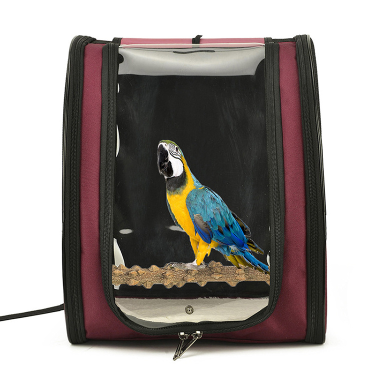 Parrot Carrier Backpack For Birds Pet Bags mesh fabric backpack for birds travel Breathable Bird Bag