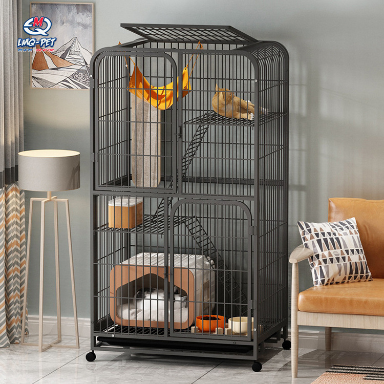 Cat Villa Large Pet House Wire Condo Cage Multiple Colors Big Space Cat Villa House Stainless Steel Cat Cage