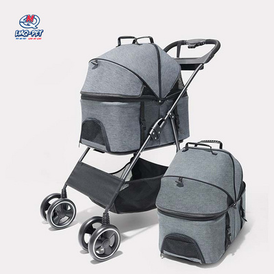 Portable Pet Stroller Cart Folding Dog Carrier  Outdoor Detachable Travel Carrier Carriage Pet Trolleys