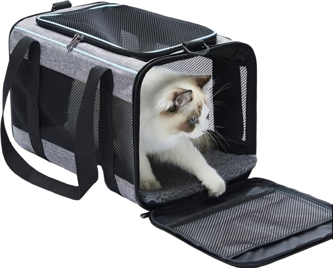 On Sale Grey Transparent Pet Cat Dog Carrier Bag Outdoor Small Animals Cat Dog Carrier Bag Portable Outdoor Chihuahua Pet