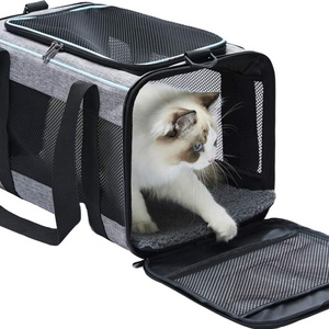 On Sale Grey Transparent Pet Cat Dog Carrier Bag Outdoor Small Animals Cat Dog Carrier Bag Portable Outdoor Chihuahua Pet