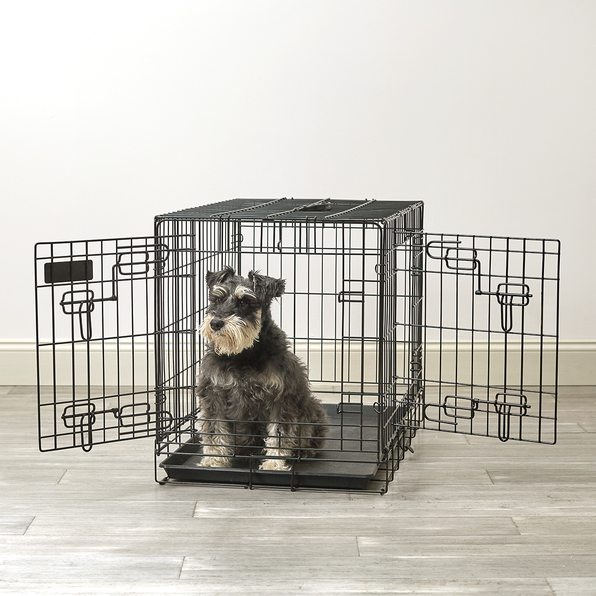 Size Customized 42'' 48'' Large Pet Kennel Double Door Animal Cage Steel Wire Dog Crate