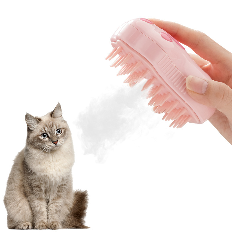 Pet dog Cat electric 3 in 1 cat steam brush upgraded version spray massage comb steam brush