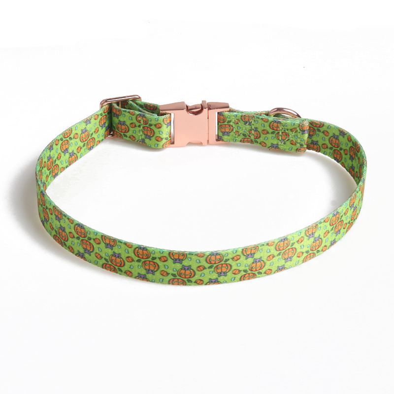 Multi Color Adjustable Metal Buckle Collar Polyester Luxury Collars for Pet Cat Dog with Laser Logo