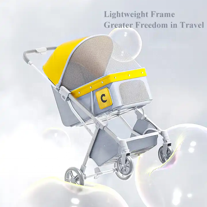 High Quality Good Quality Automatic Folding Minimal Space Folding Pet Stroller Cart Pet Dog Stroller