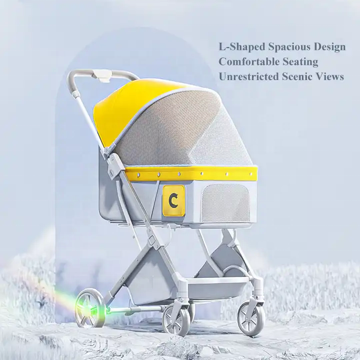 High Quality Good Quality Automatic Folding Minimal Space Folding Pet Stroller Cart Pet Dog Stroller