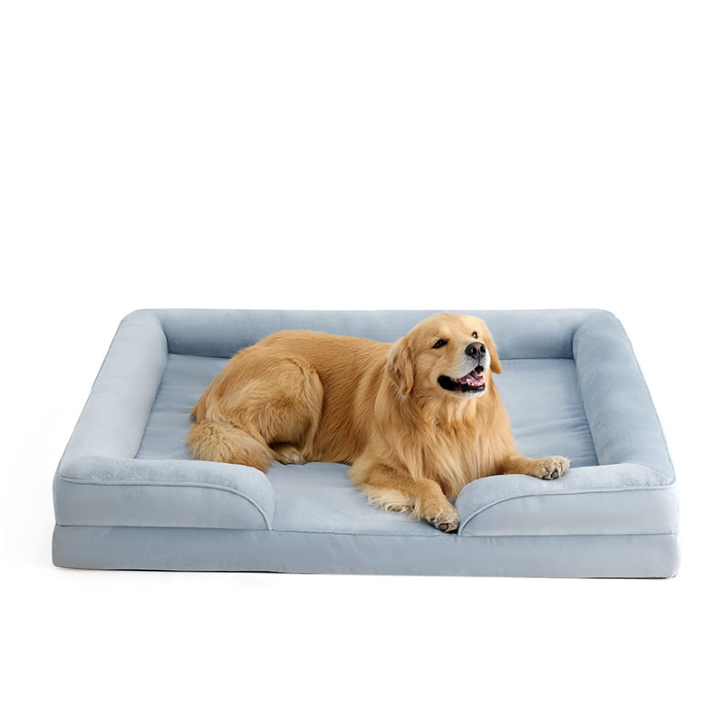 Factory Pet Supplier Plush Orthopedic Pet bed Removable Stylish washable Pet Cushion For Dog Cat Resting