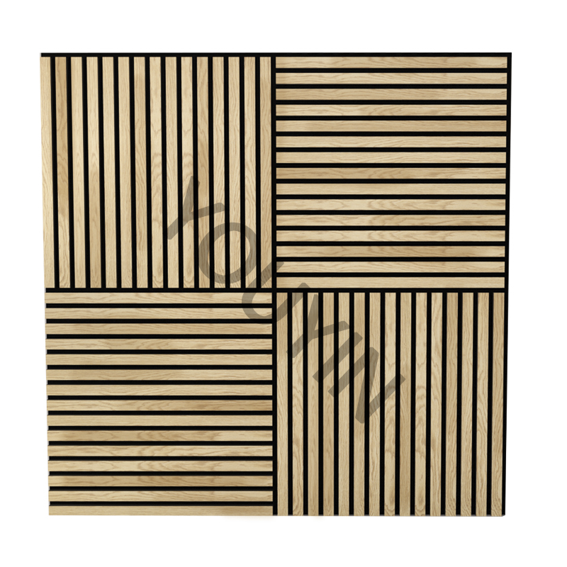 Decorative Akupanel 600mm*600mm Interior Sound Proof Absorting Wood Slat Wall Panel Mdf Acoustic Panel Akustik Panel