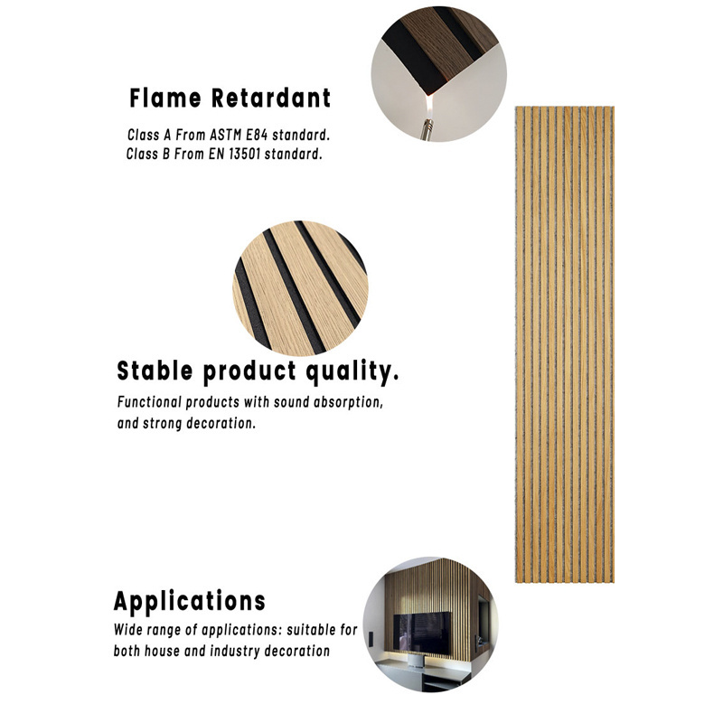 Sound Proof Walnut Veneer Wood Wool Slat Wall Wooden Akupanel Acoustic Panels For Walls