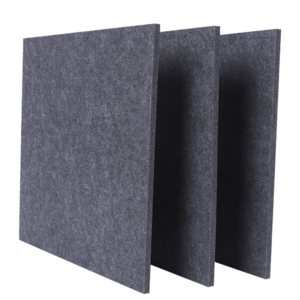 Rectangle Black Polyester Fiber Art Sound Proof Wall  Ceiling Pet Acoustic Felt Panels