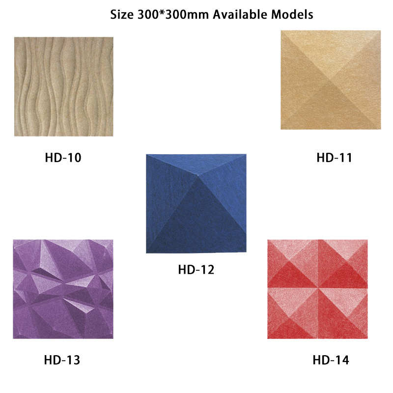 Customize Hotel 3d acoustic diffuser wall panel Felt Panels Polyester Fiber Soundproofing Pet 3D Acoustic Wall Panels