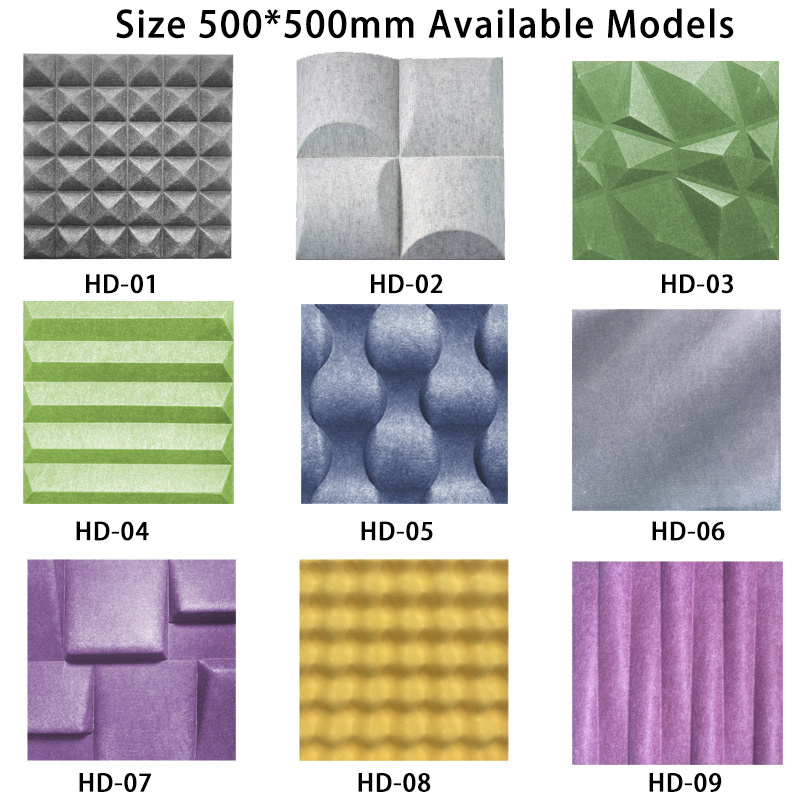 Customize Hotel 3d acoustic diffuser wall panel Felt Panels Polyester Fiber Soundproofing Pet 3D Acoustic Wall Panels