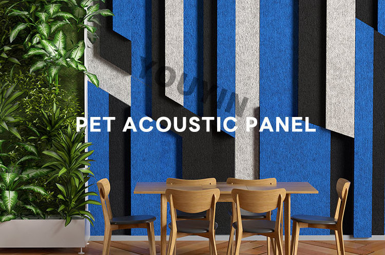 Rectangle Black Polyester Fiber Art Sound Proof Wall  Ceiling Pet Acoustic Felt Panels