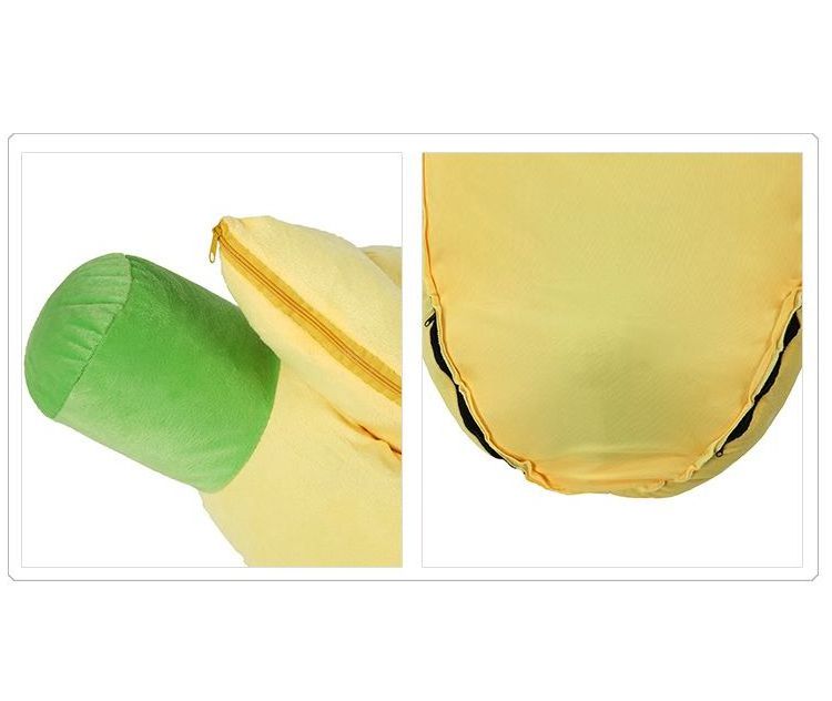 Banana shape removable dog bed inserts soft warm pet dog bed