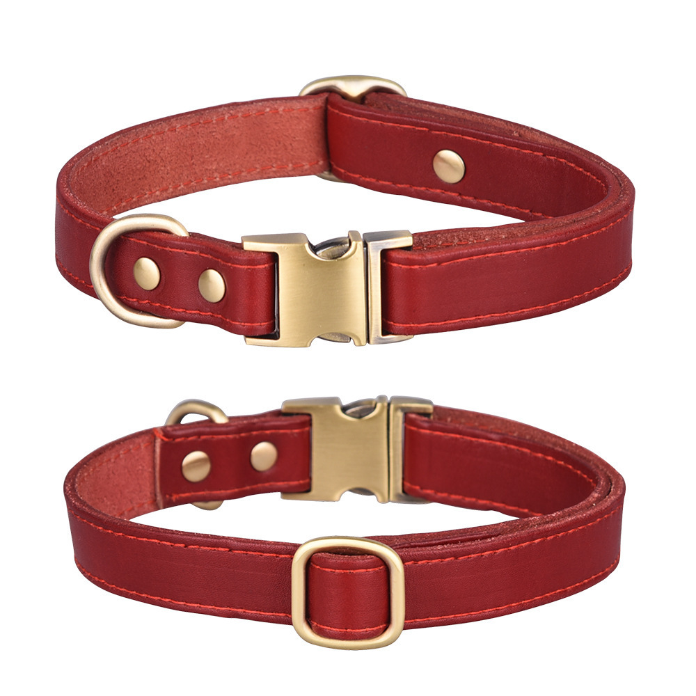 Custom high quality manufacturers fashion luxury pet fashion wholesale leather dog collars