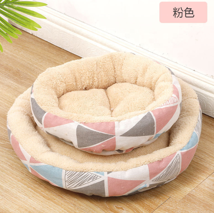 China Cute Modern Bed Cat Round Designer Canvas Cheap Pet Supplies Dog Bed