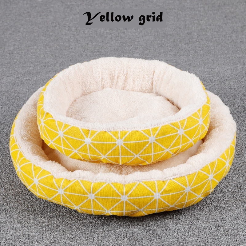 China Cute Modern Bed Cat Round Designer Canvas Cheap Pet Supplies Dog Bed