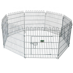 Assemble wholesale thickened steel wires metal dog playpen fence pet wire fence