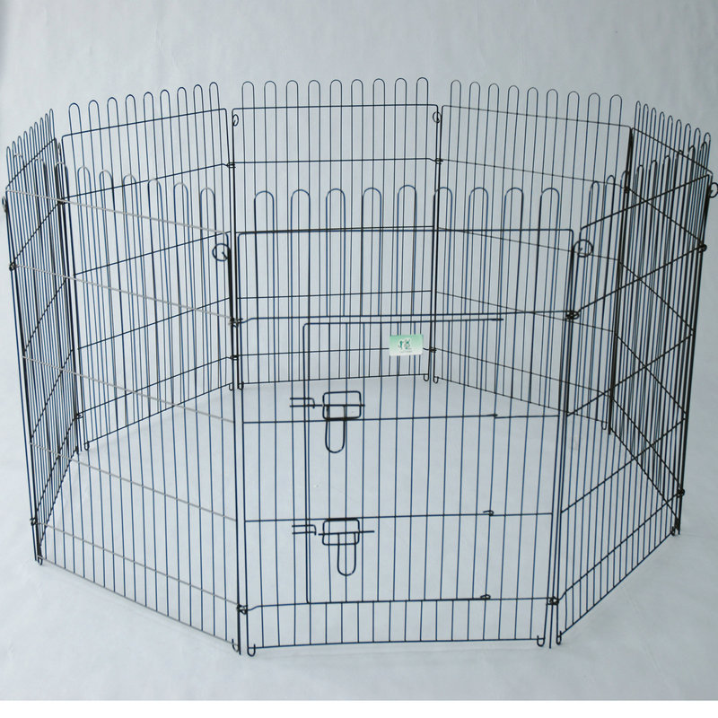 Assemble wholesale thickened steel wires metal dog playpen fence pet wire fence