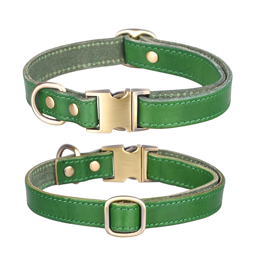 Custom high quality manufacturers fashion luxury pet fashion wholesale leather dog collars