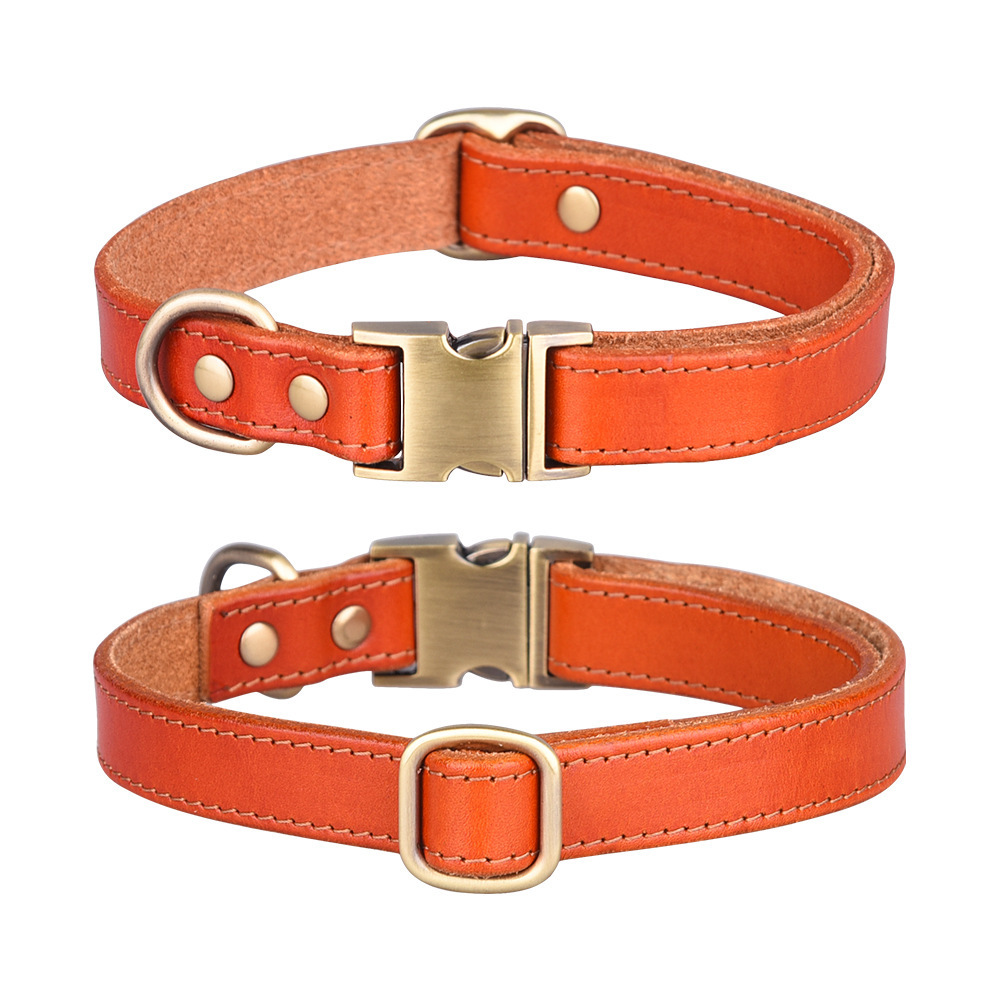 Custom high quality manufacturers fashion luxury pet fashion wholesale leather dog collars