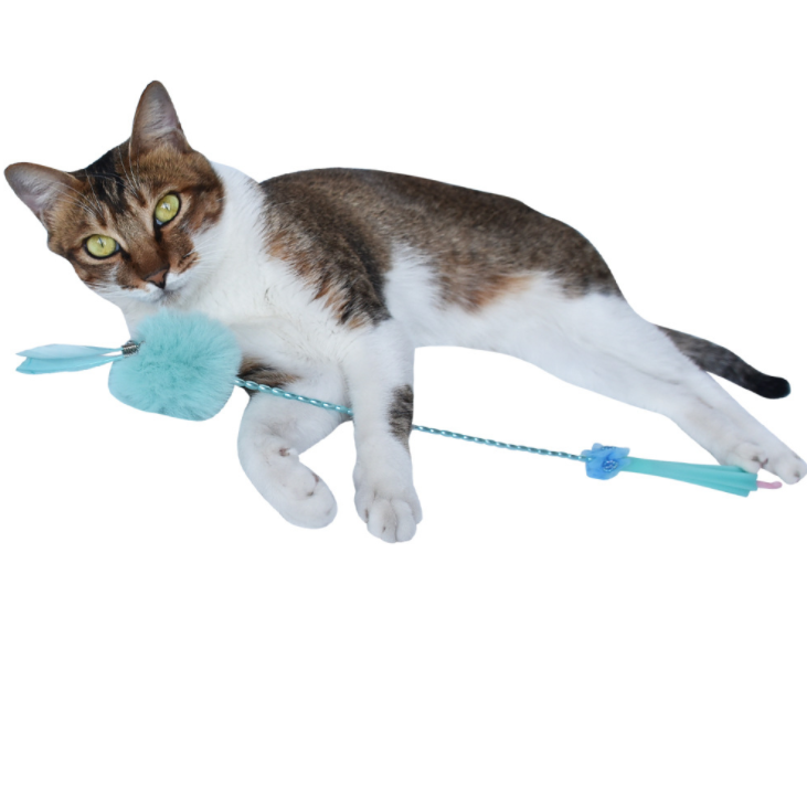 Funny new cat stick set interactive feather rope funny cat toy