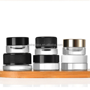 Hot Sale 3g 5g Mini Clear Frosted Glass Cosmetic Bottle Empty Round Glass Eye Cream Jars