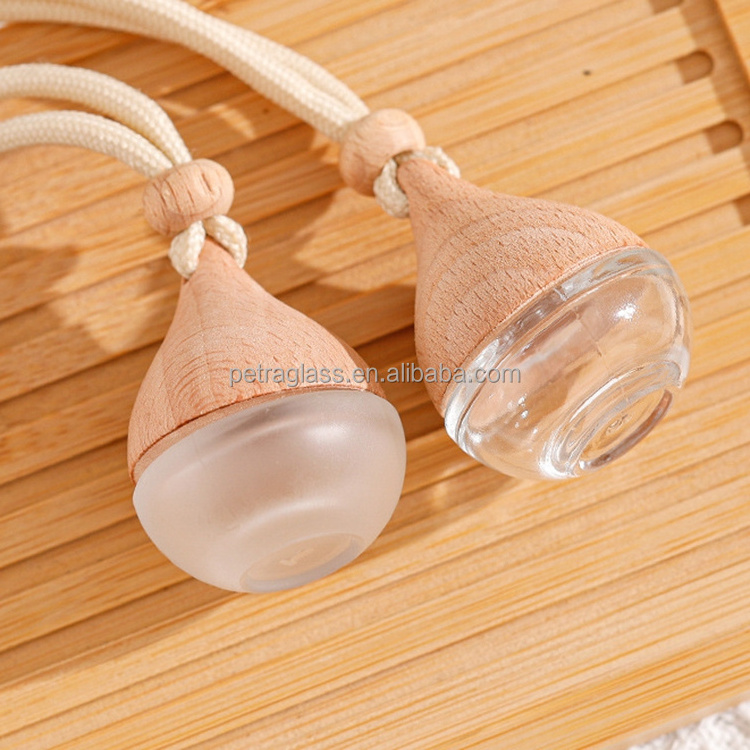 7ml Refillable Aromatherapy Essential Oil Pendant Perfume Hanging Car Air Freshener Diffuser Glass Bottle