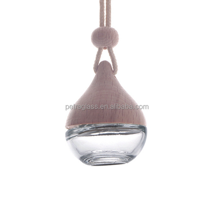 7ml Refillable Aromatherapy Essential Oil Pendant Perfume Hanging Car Air Freshener Diffuser Glass Bottle