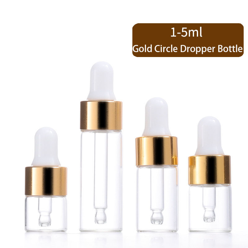 Wholesale portable refillable Clear Glass Dropper Bottle Essential oil Glass Bottle  Dropper perfume bottle for women