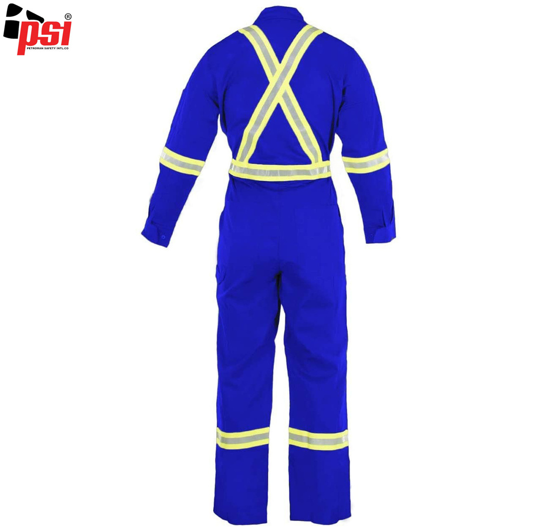 100% FR Cotton Reusable Protected Safety Working Fire Retardant Clothing With Reflective Tape for Men Coveralls