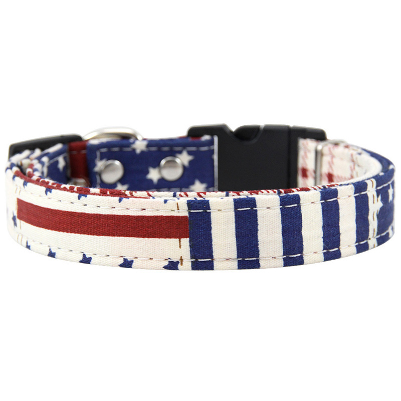 Pet leash and collar adjustable quick release star pattern printed luxury dog collar and leash set