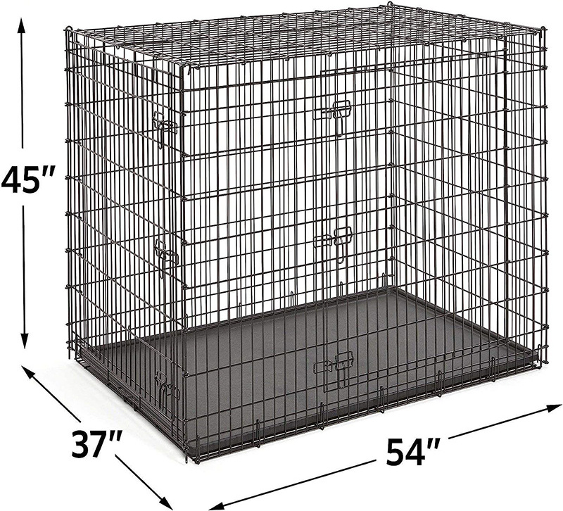 XXL dog crate manufacturers travel plastic flooring heavy duty metal steel big dog cages for car