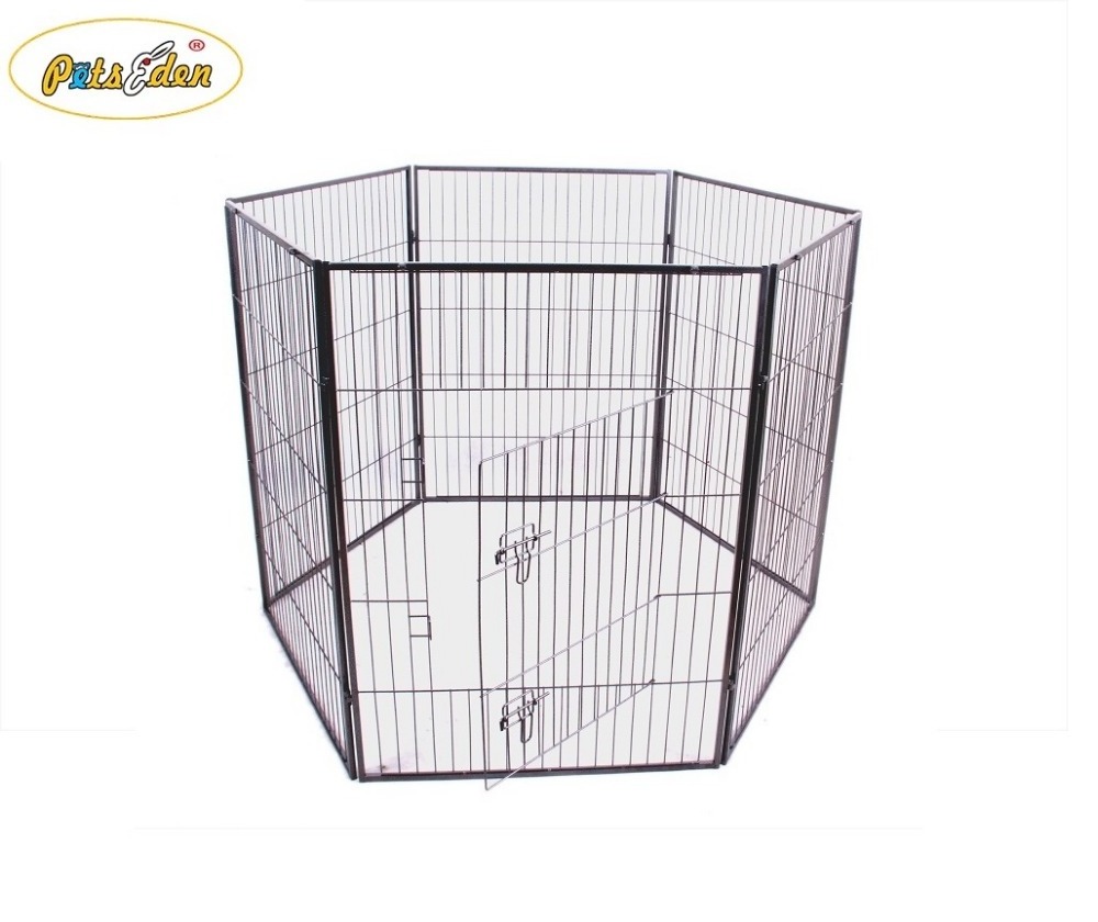 6 Panels Metal tube Dog pet Playpen animals exercise and Run Fence