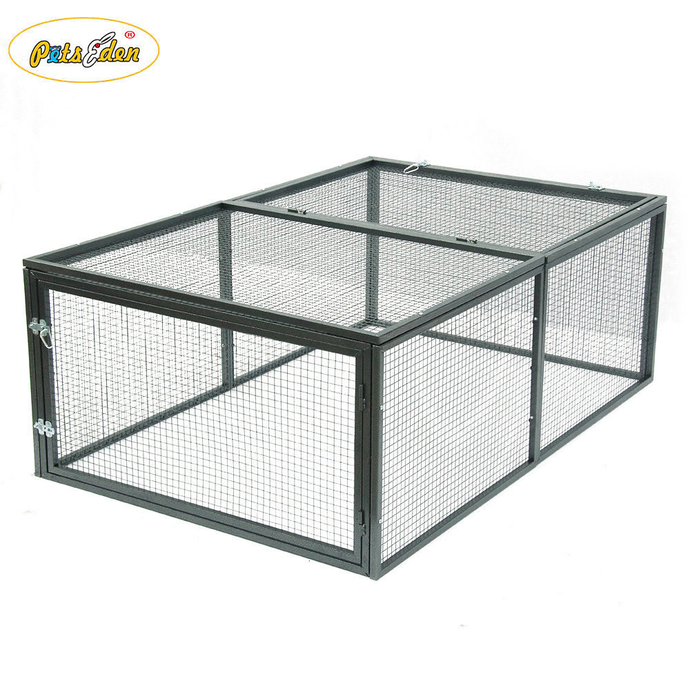 Heavy duty square tube Frame Mesh folding dog cages pet cat rabbit kennel puppy crate