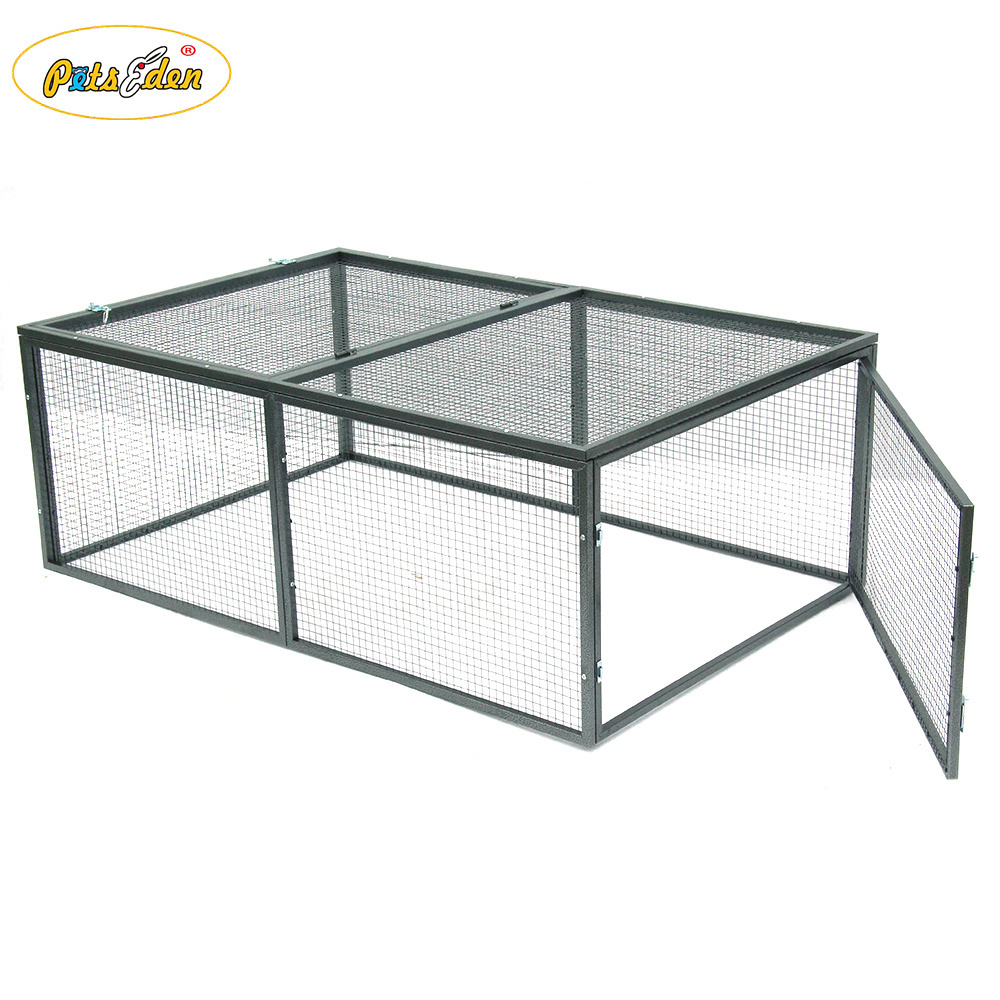 Heavy duty square tube Frame Mesh folding dog cages pet cat rabbit kennel puppy crate