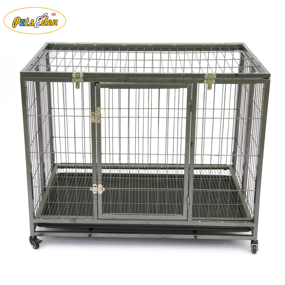 Amazing metal general dog cage slant front collapsible dog pet crate carrier