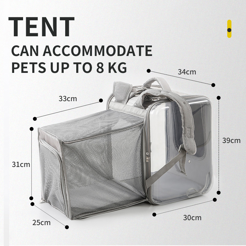 Petseek Airline Approved Portable Pet Travel Bag pet carrier mesh cardboard Expandable Pet Backpack