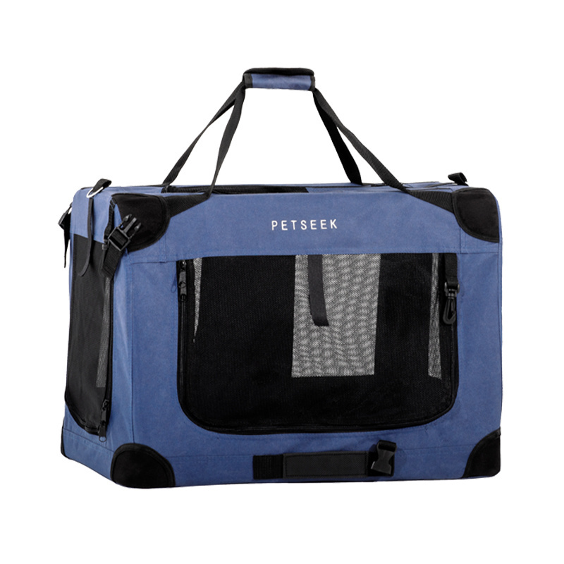 Petseek Foldable Portable Indoor and Outdoor Travel Soft-sided Pet Dog Crate Kennel Cat Carrier