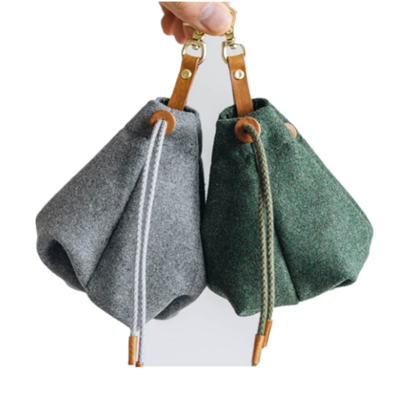 High Quality outdoor felt fabric bag Pet Mini Dog Treat Bag dogs Training Pouch carrier